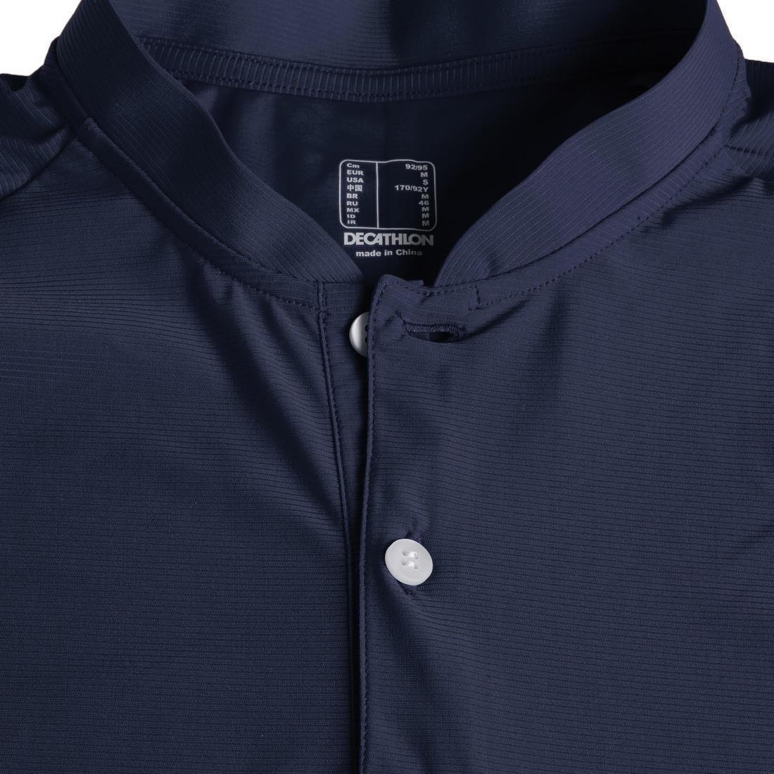 NAVY BLUE Men's golf short-sleeved polo shirt WW900 petrol, No Color, large image number 4