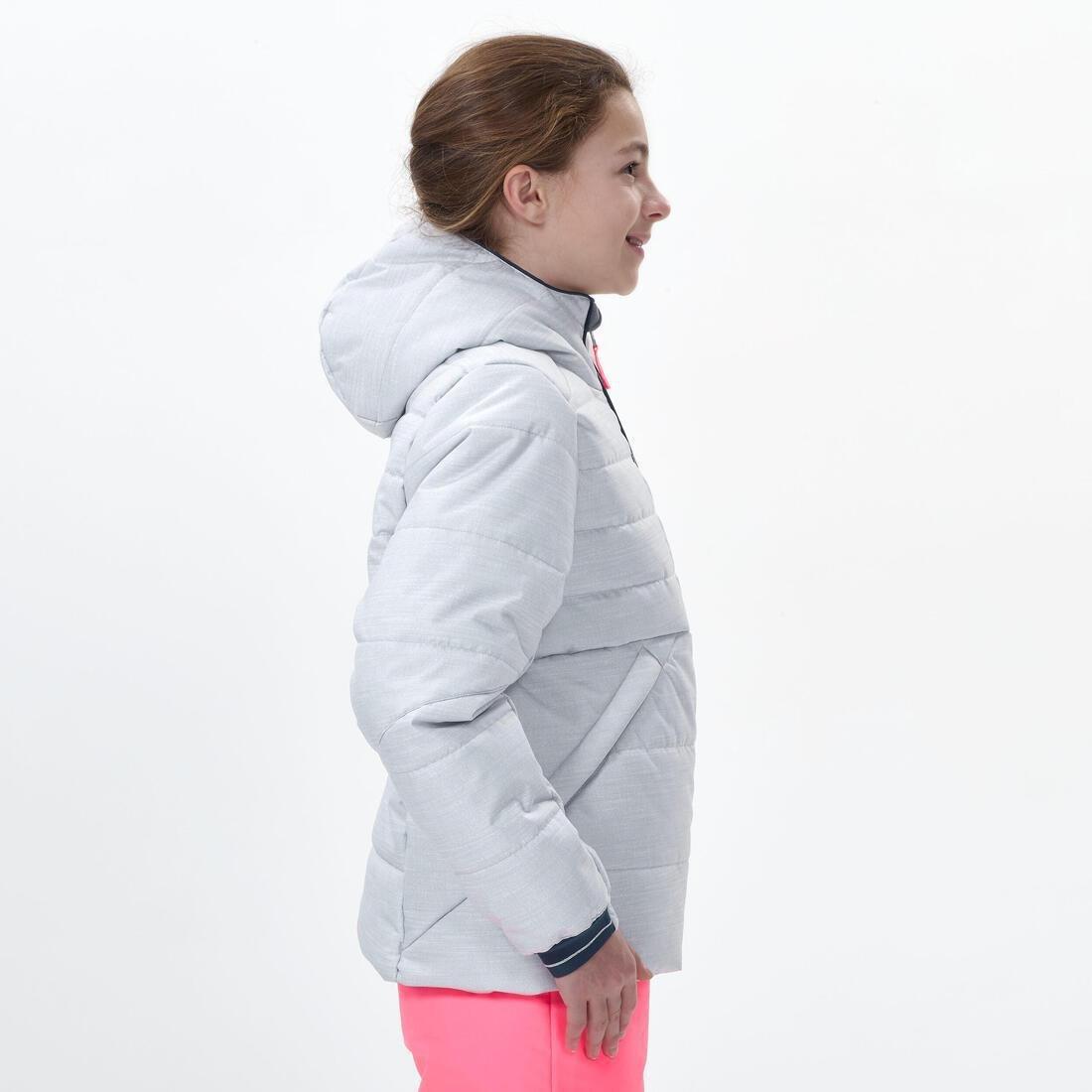 Kids Unisex Extra Warm And Waterproof Padded Ski Jacket - 180 Warm, Pearl Grey, , large image number 3