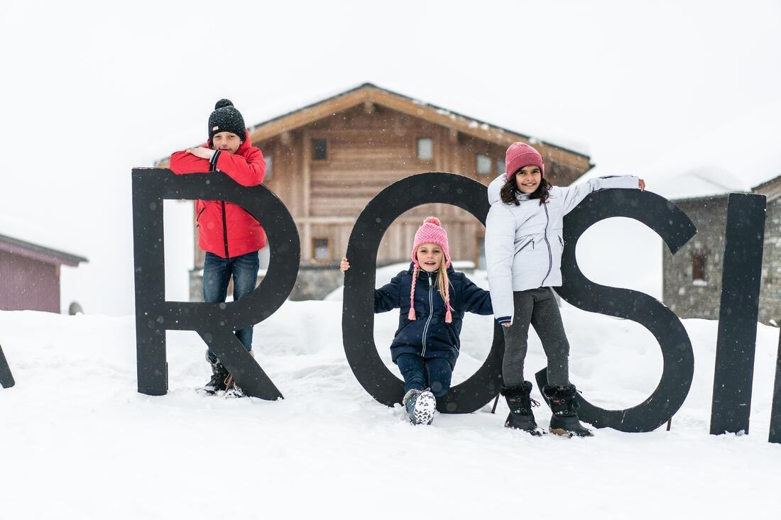 Kids Unisex Extra Warm And Waterproof Padded Ski Jacket - 180 Warm, Pearl Grey, No Color, medium