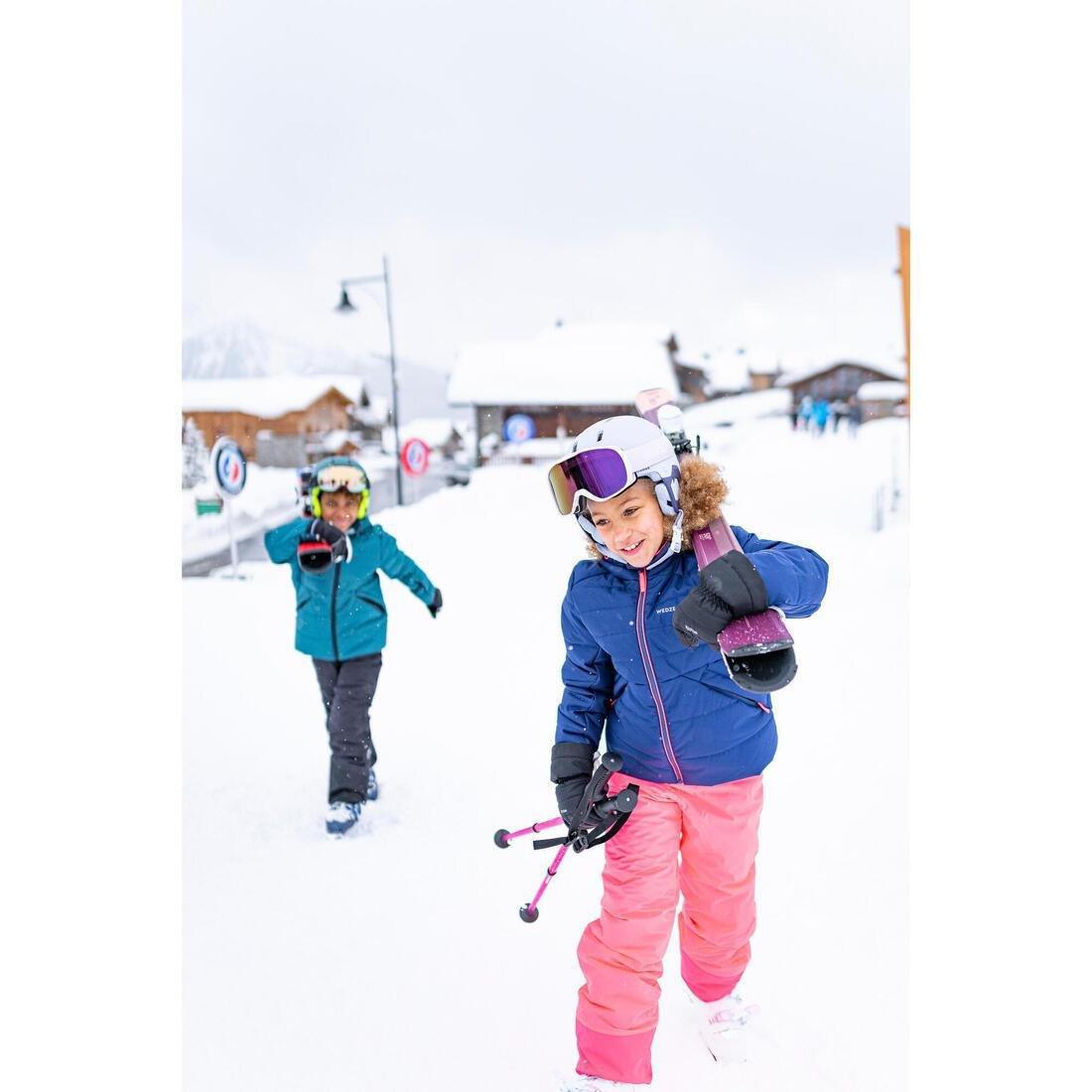 Kids Unisex Extra Warm And Waterproof Padded Ski Jacket - 180 Warm, Pearl Grey, , large image number 14