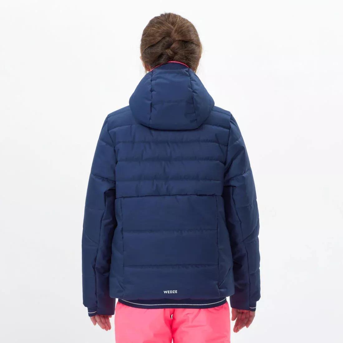 Kids Extra Warm And Waterproof Padded Ski Jacket - 100 Warm, Blue, No Color, medium