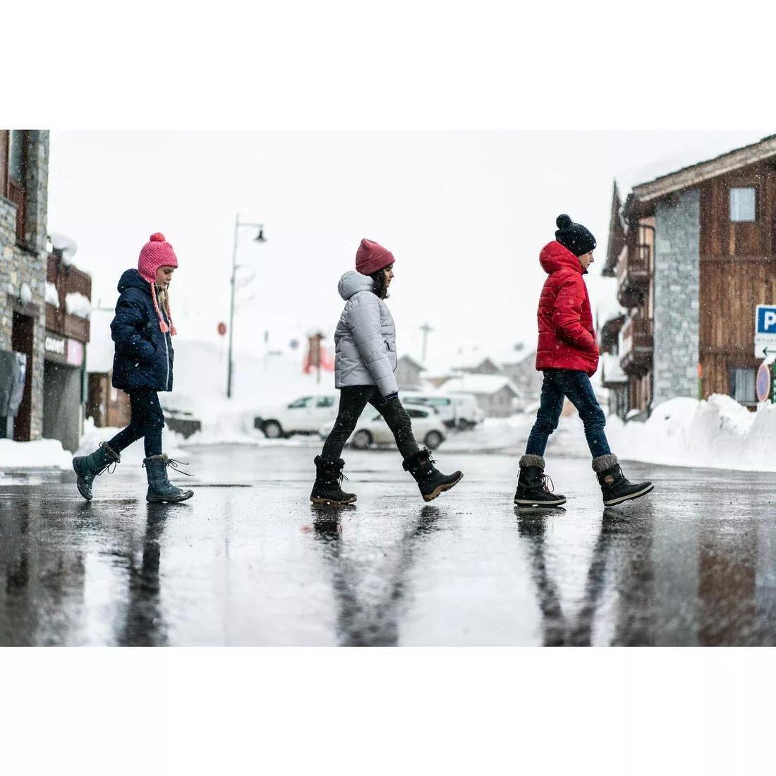 Kids Extra Warm And Waterproof Padded Ski Jacket - 100 Warm, Blue, No Color, medium