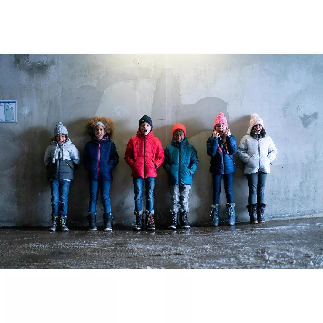 Kids Extra Warm And Waterproof Padded Ski Jacket - 100 Warm, Blue, No Color, medium