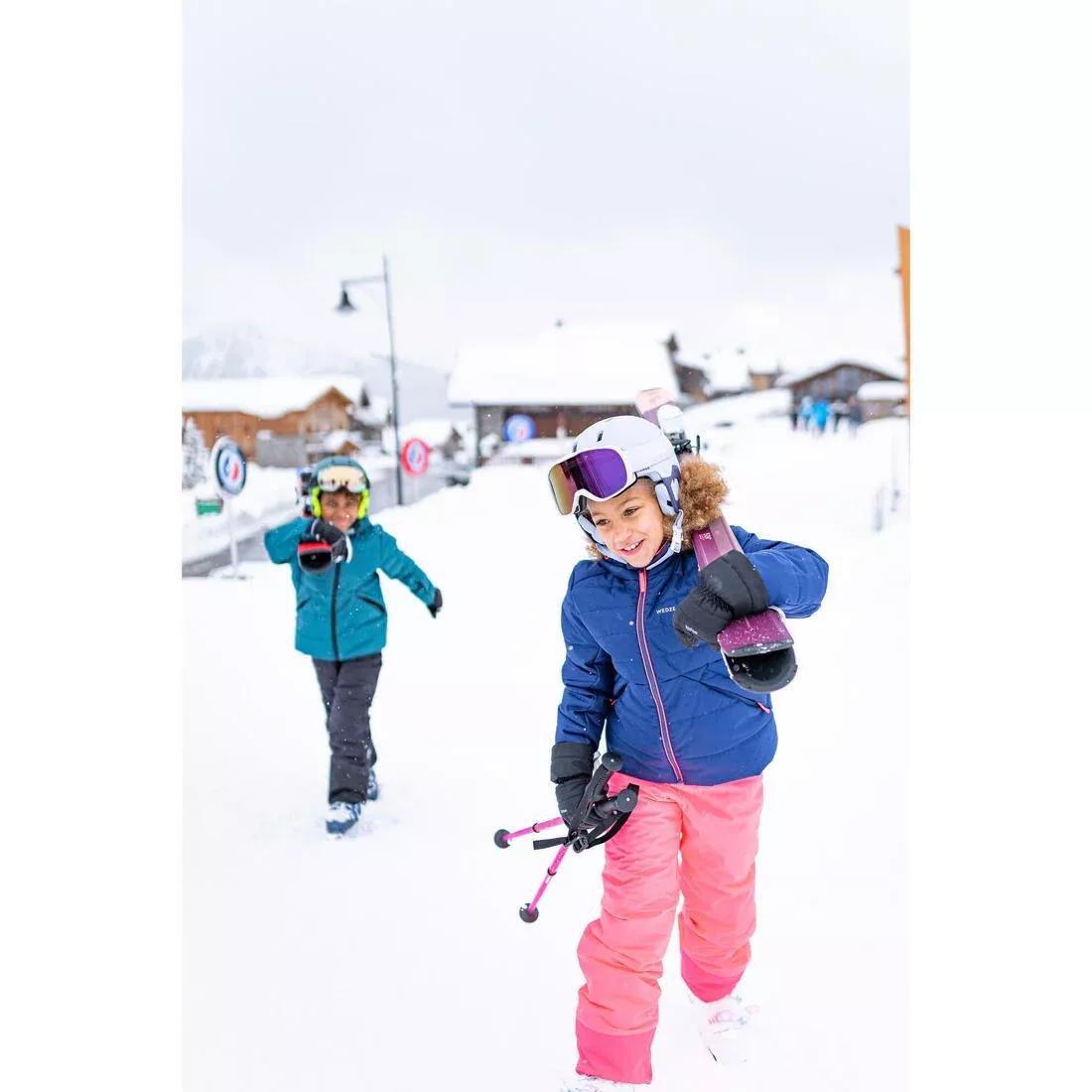Kids Extra Warm And Waterproof Padded Ski Jacket - 100 Warm, Blue, , large image number 8