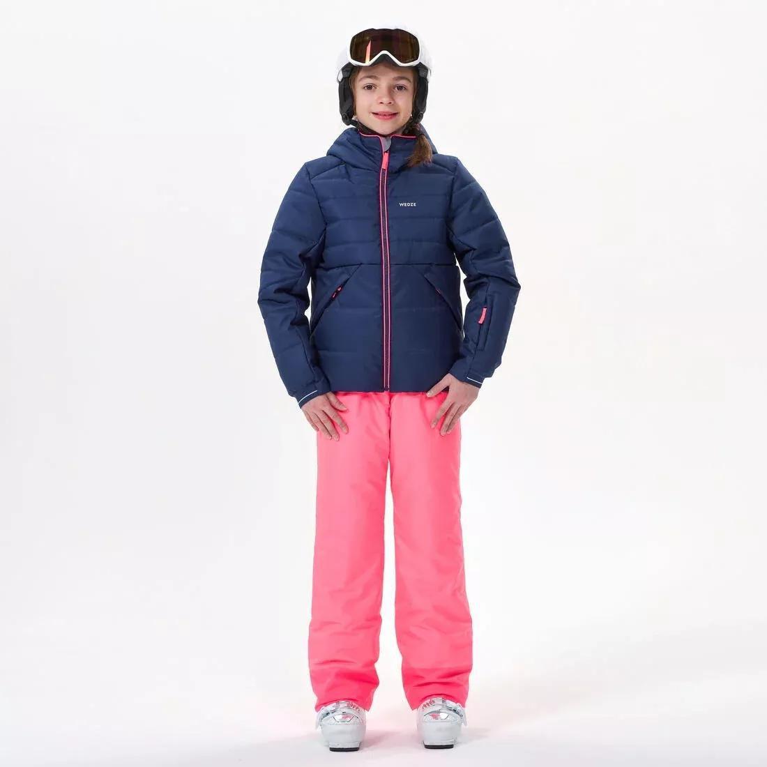 Kids Extra Warm And Waterproof Padded Ski Jacket - 100 Warm, Blue, No Color, medium
