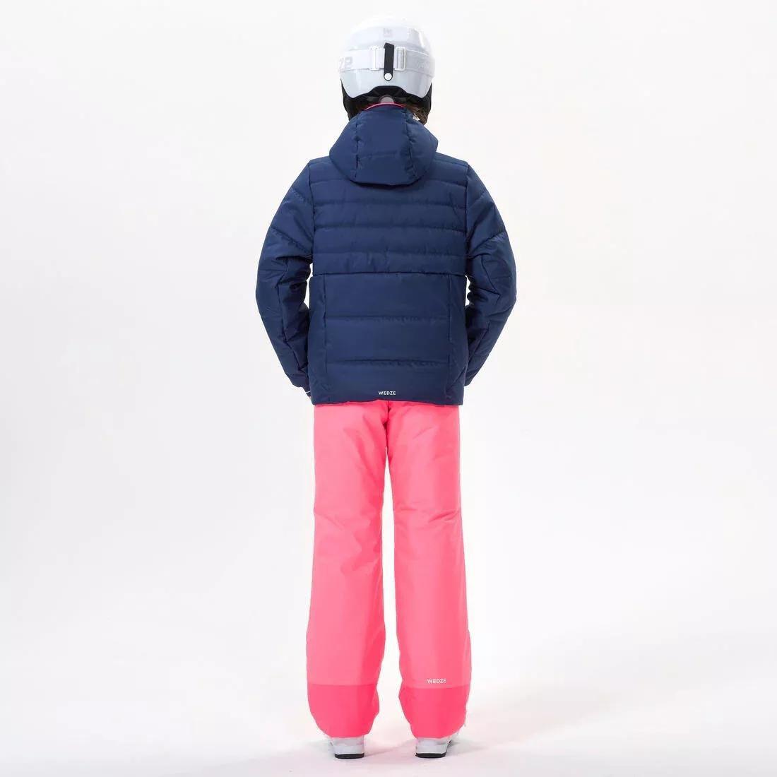 Kids Extra Warm And Waterproof Padded Ski Jacket - 100 Warm, Blue, No Color, medium