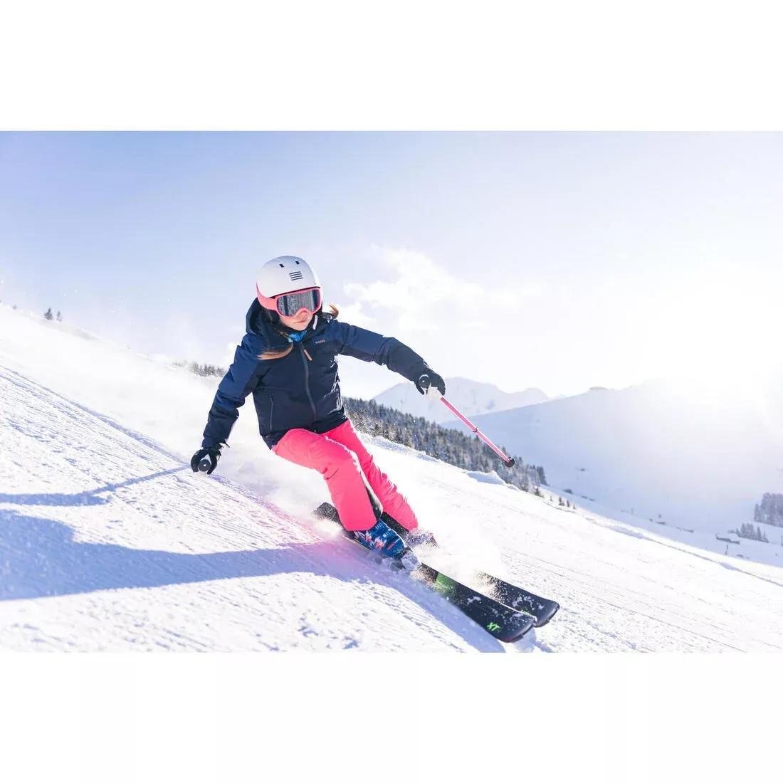 Kids Girls Warm And Waterproof Ski Jacket, 8-14 Years - 900, Blue, No Color, large image number 0