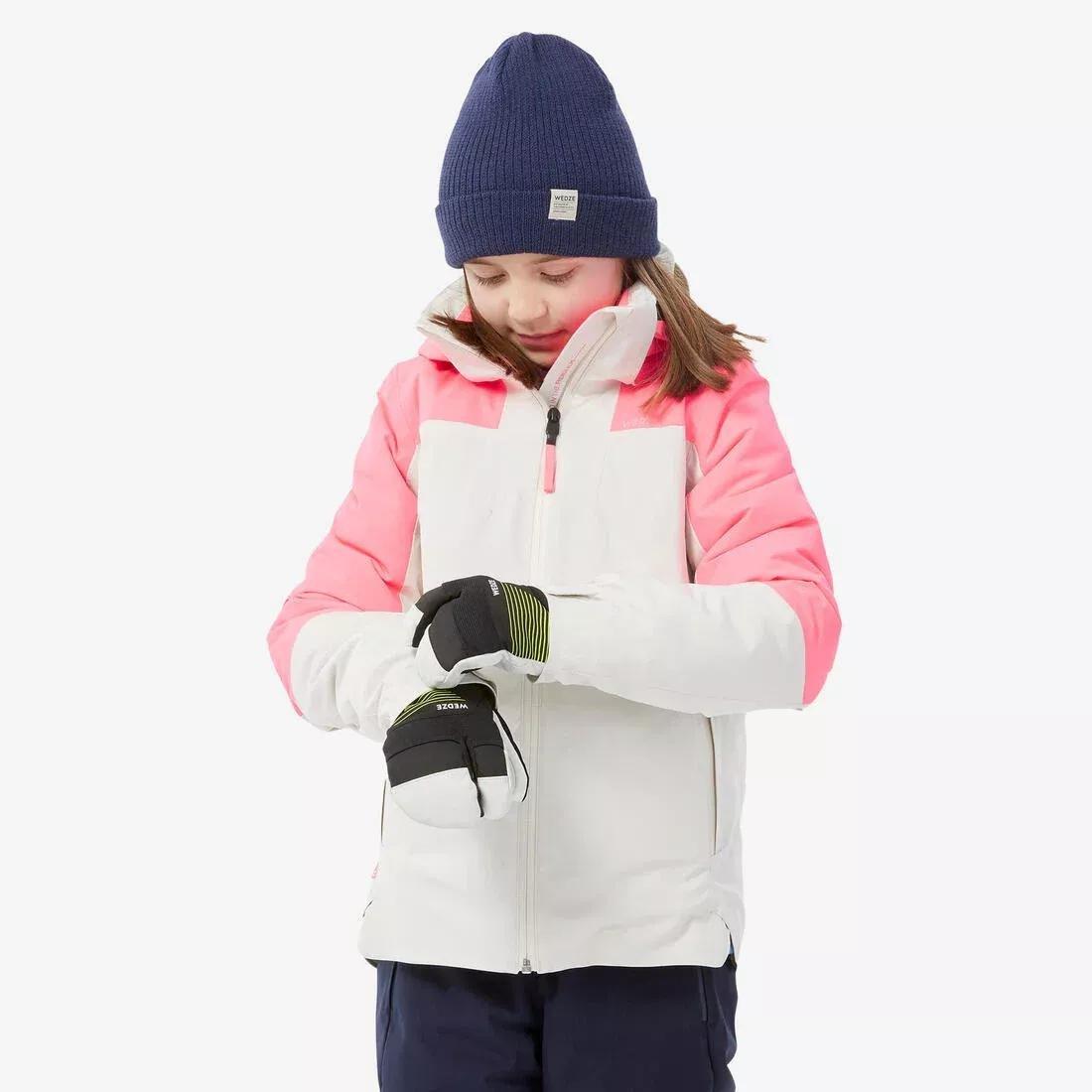 Kids Girls Warm And Waterproof Ski Jacket, 8-14 Years - 900, Blue, No Color, large image number 4