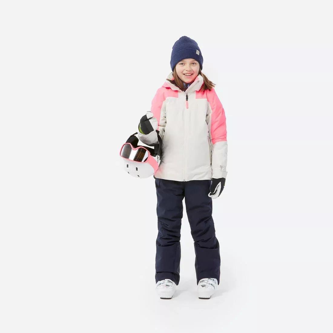 Kids Girls Warm And Waterproof Ski Jacket, 8-14 Years - 900, Blue, No Color, large image number 7