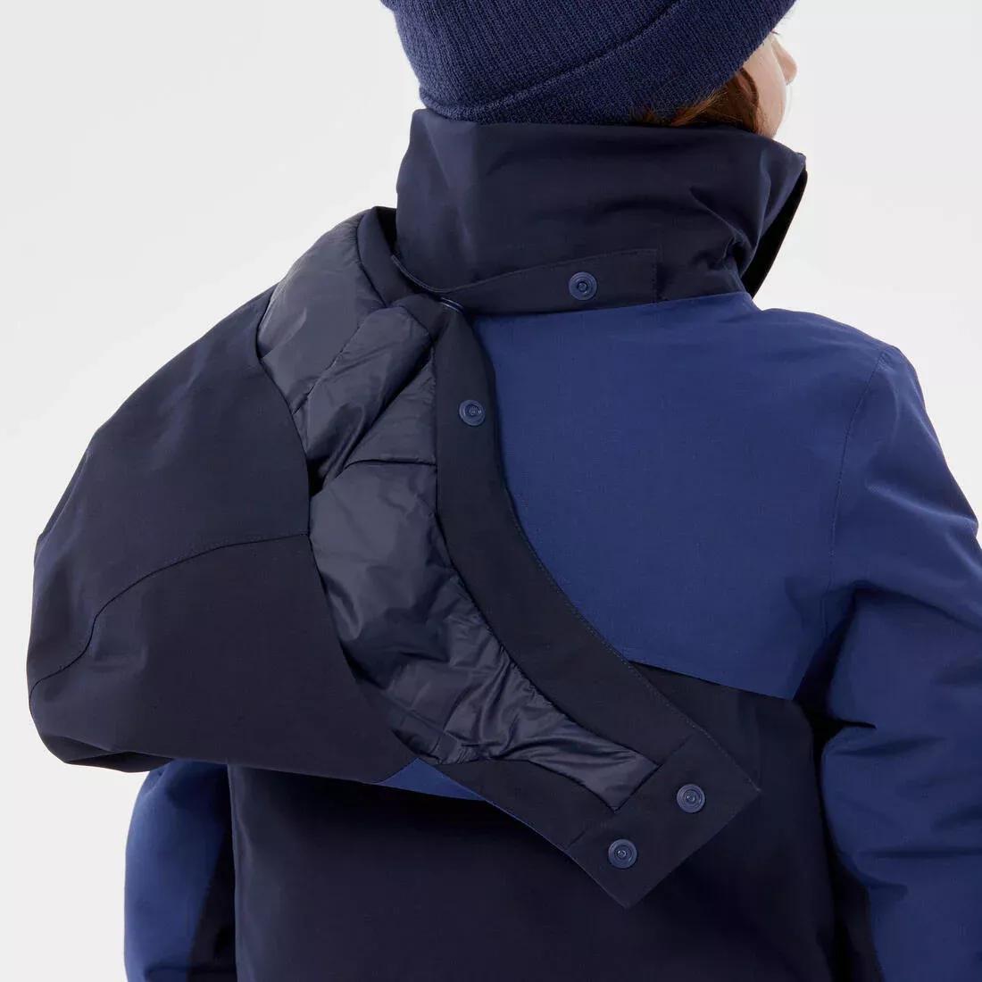 Kids Girls Warm And Waterproof Ski Jacket, 8-14 Years - 900, Blue, No Color, large image number 12