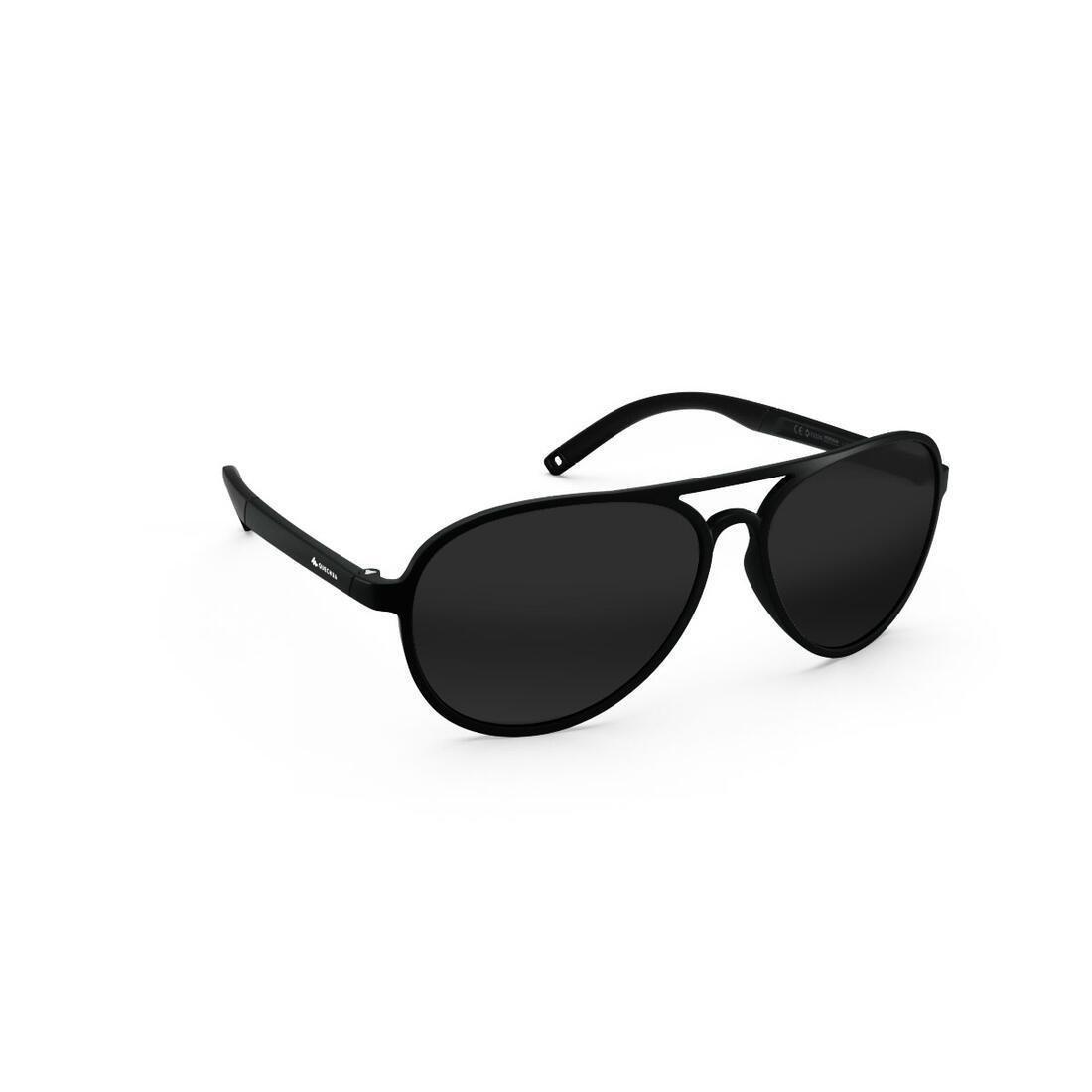 QUECHUA - Category 3 Mh 500 Polarised Hiking Sunglasses, Black
