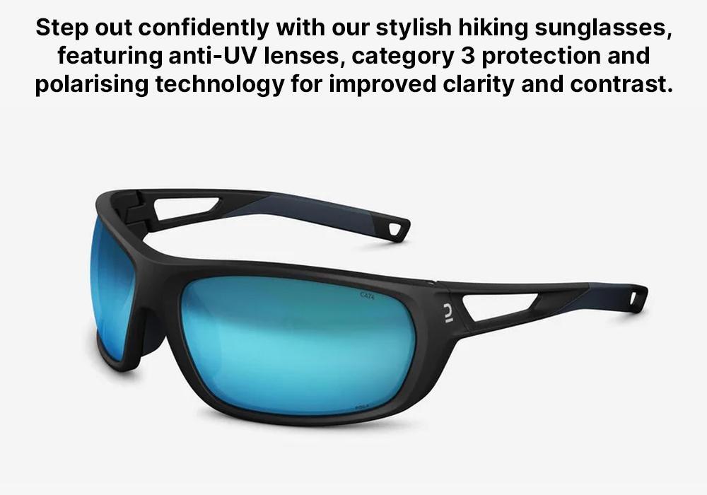 Unisex S Hiking Sunglasses Mh580 Polarising Category 4, Black, No Color, large image number 19