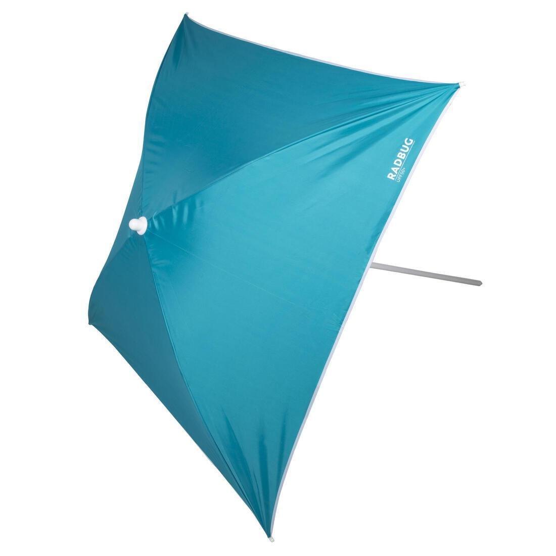 Square Parasol Beach Umbrella 1.5 Person Upf50+ Tribord Paruv 170, Green, No Color, large image number 7
