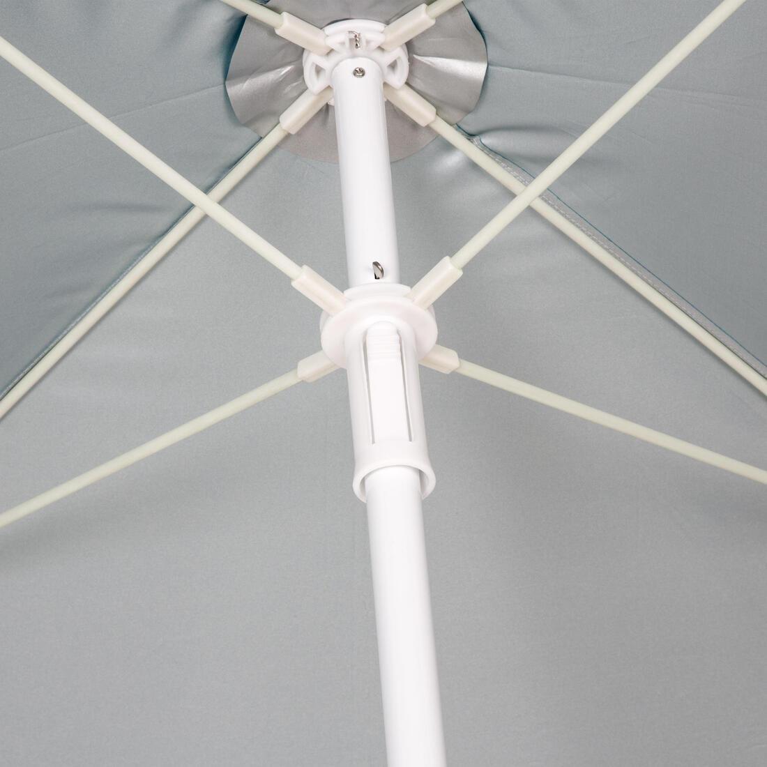 Square Parasol Beach Umbrella 1.5 Person Upf50+ Tribord Paruv 170, Green, No Color, large image number 8