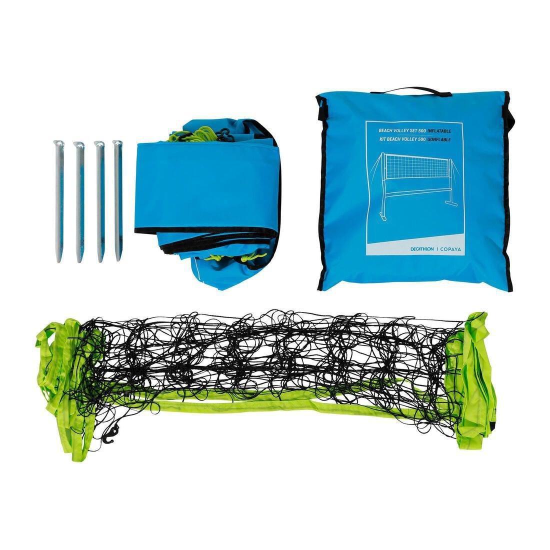 Inflatable Beach Volleyball Set (Net And Structure) 500 - Blue, No Color, medium
