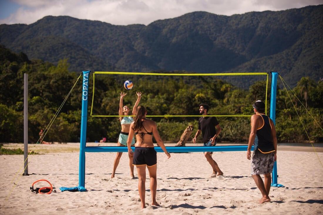 Inflatable Beach Volleyball Set (Net And Structure) 500 - Blue, No Color, large image number 14