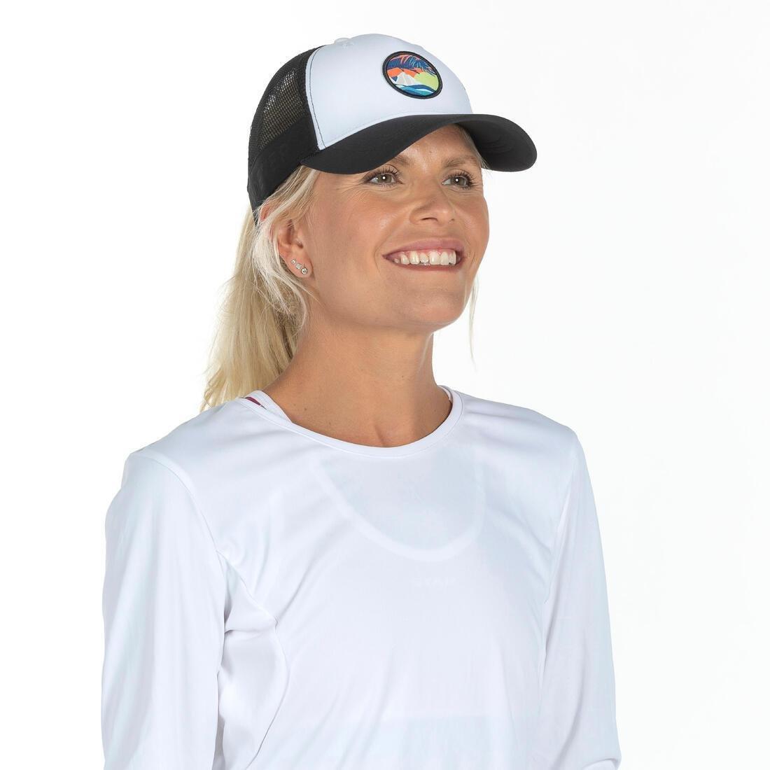 Adult Trucker Style Beach Cap, white, No Color, large image number 1