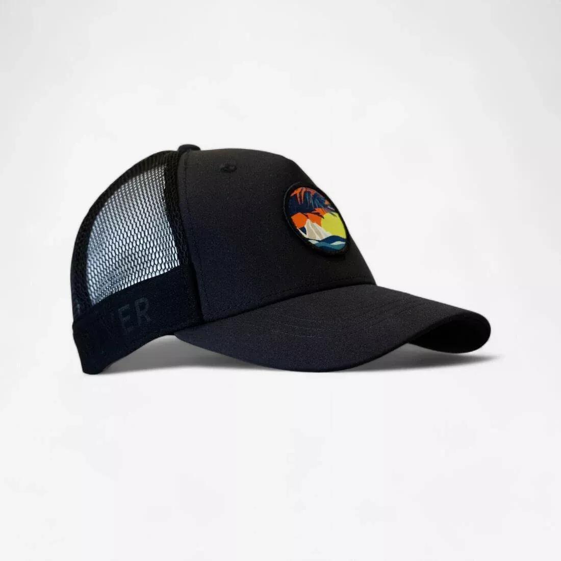 BLACK Adult Trucker Style Beach Cap, No Color, large image number 0