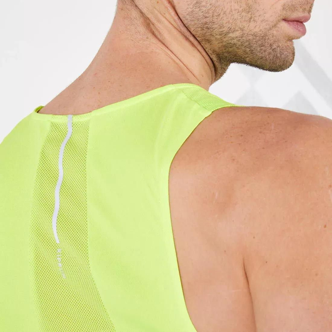 Men Kiprn Light Running Breathable Tank Top, Yellow, , large image number 3