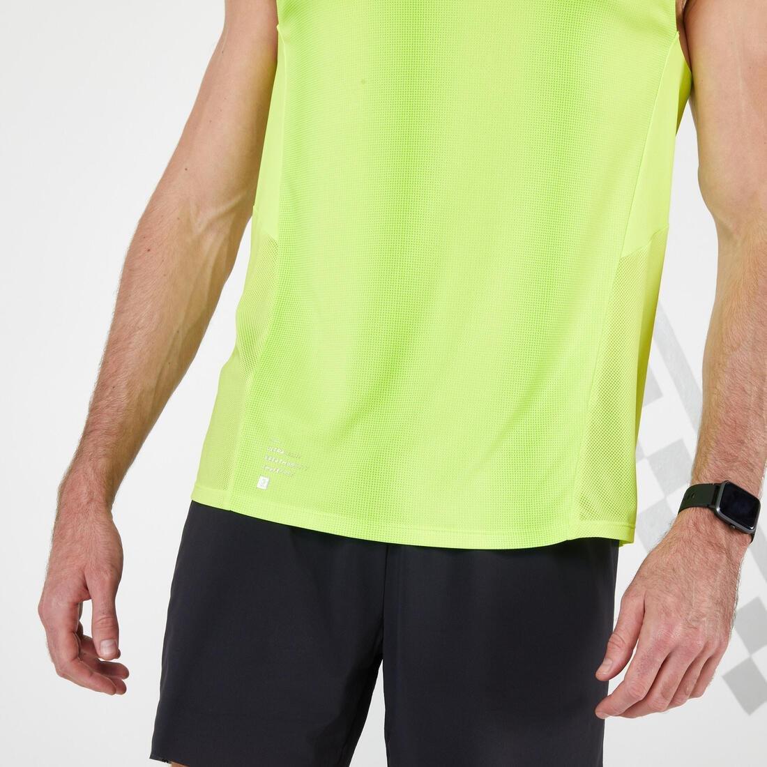 Men Kiprn Light Running Breathable Tank Top, Yellow, , large image number 4