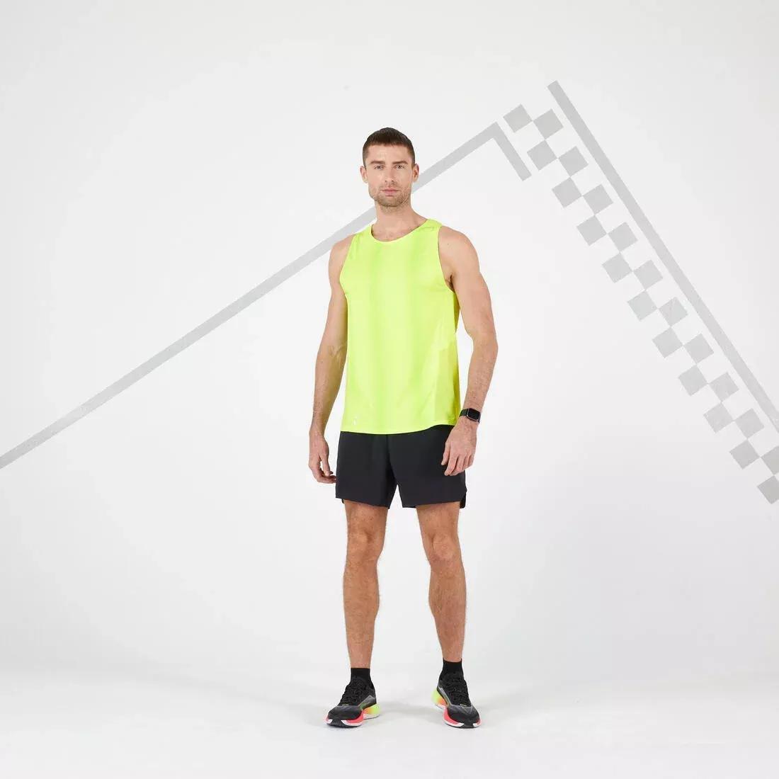 Men Kiprn Light Running Breathable Tank Top, Yellow, , large image number 6