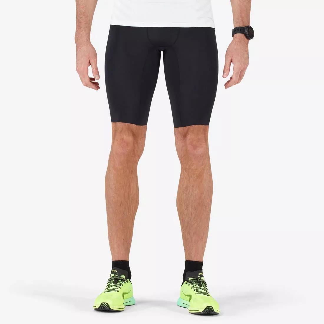 KALENJI - Men Running Tight Shorts, Black