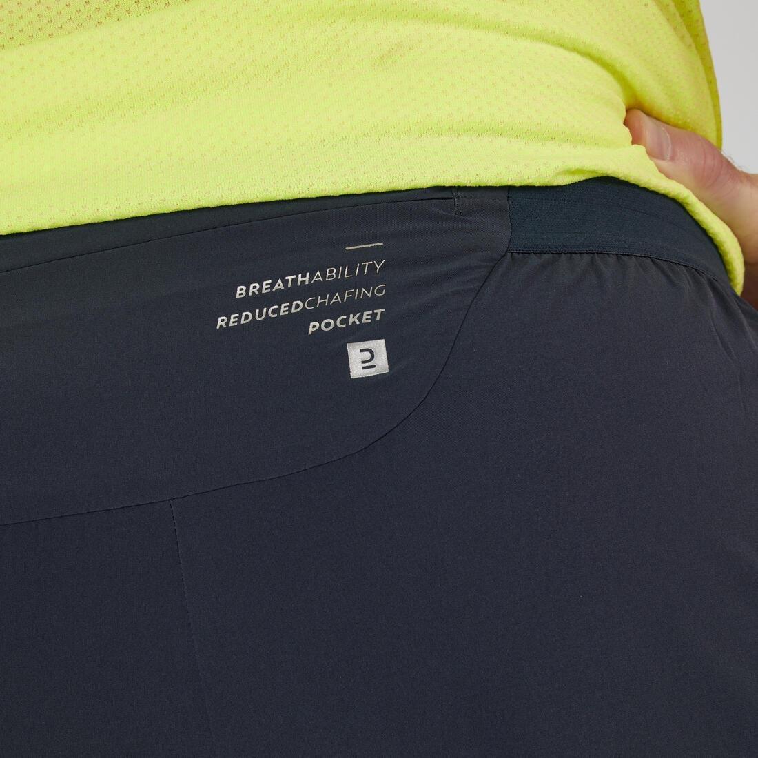 Men Running 2-In-1 Tight Shorts, Grey, , large image number 4