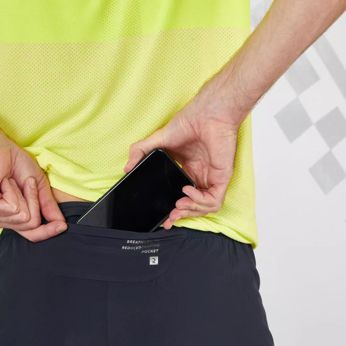 Men Running 2-In-1 Tight Shorts, Grey, , large image number 7