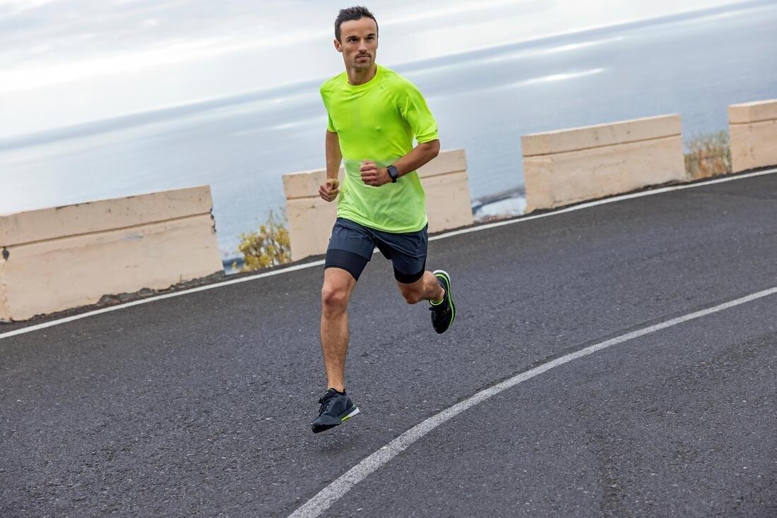 Men Running 2-In-1 Tight Shorts, Grey, No Color, large image number 12