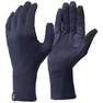 FORCLAZ - Adult Mountain Trekking Merino Wool Liner Gloves - MT500, Asphalt blue