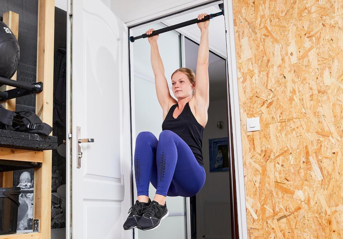 Lockable Pull-Up Bar, Black, No Color, large image number 12