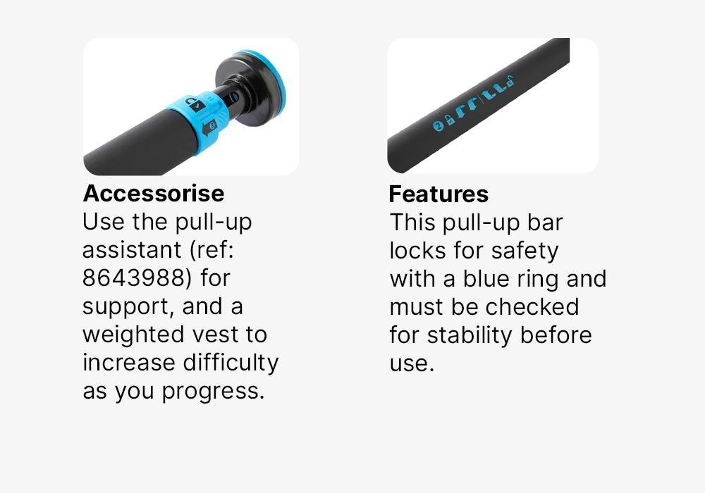 Lockable Pull-Up Bar, Black, No Color, medium