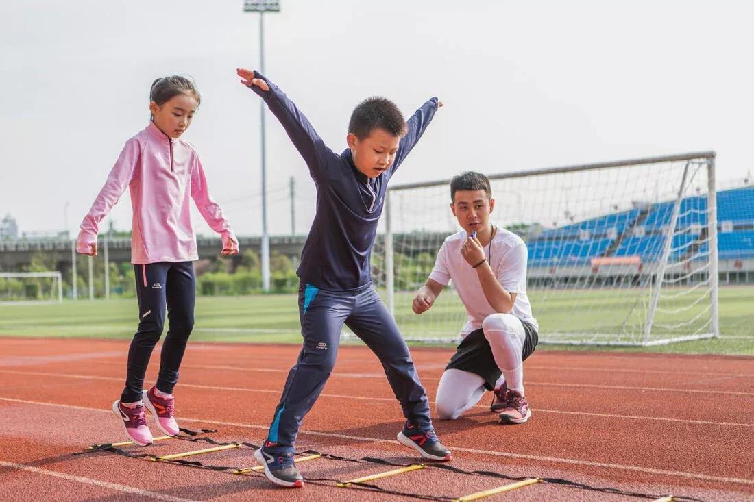 NAVY BLUE Kids' KIPRUN WARM 100 long-sleeved running T-shirt 1/2 zip warm, No Color, large image number 2