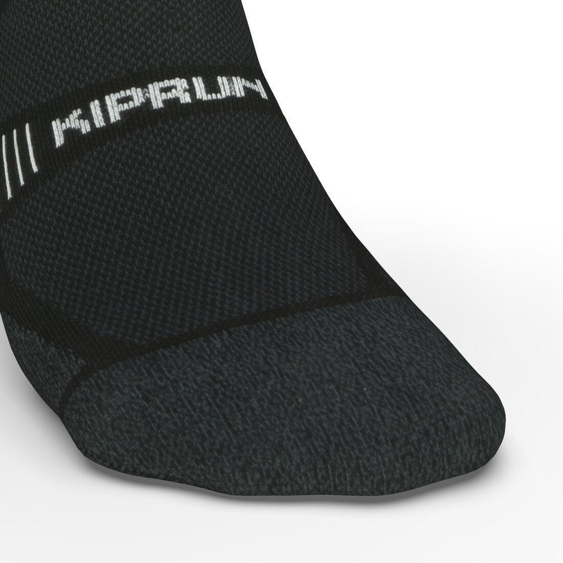 KIPRUN - Mid-Calf Fine Running Socks Eco Design Run900, Black