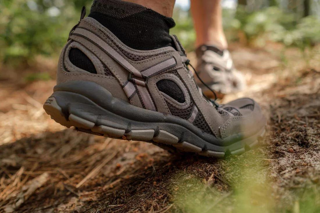 Men Hiking Shandals - NH100 Fresh, Grey, No Color, large image number 1