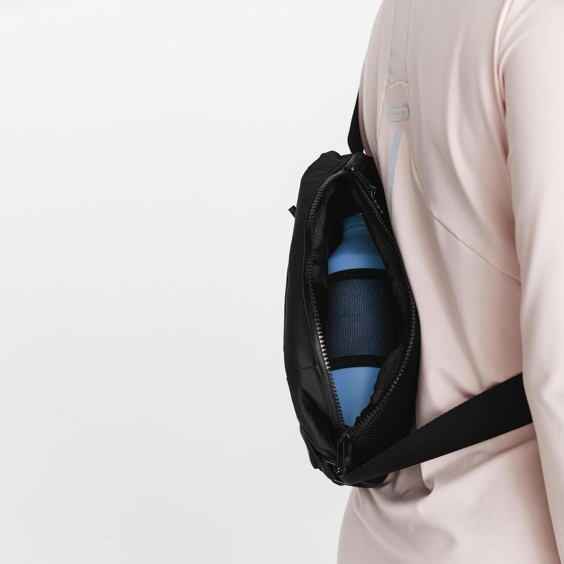 Running Messenger Shoulder Bag, Black, No Color, large image number 5
