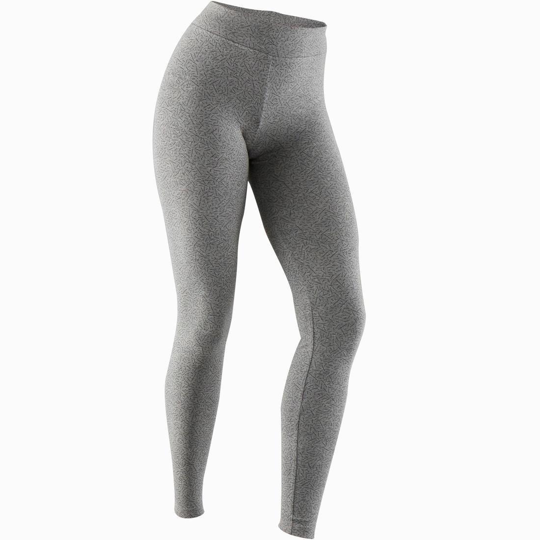 500   Womens Slim-Fit Gym Stretching Leggings, Navy Blue, , large image number 1