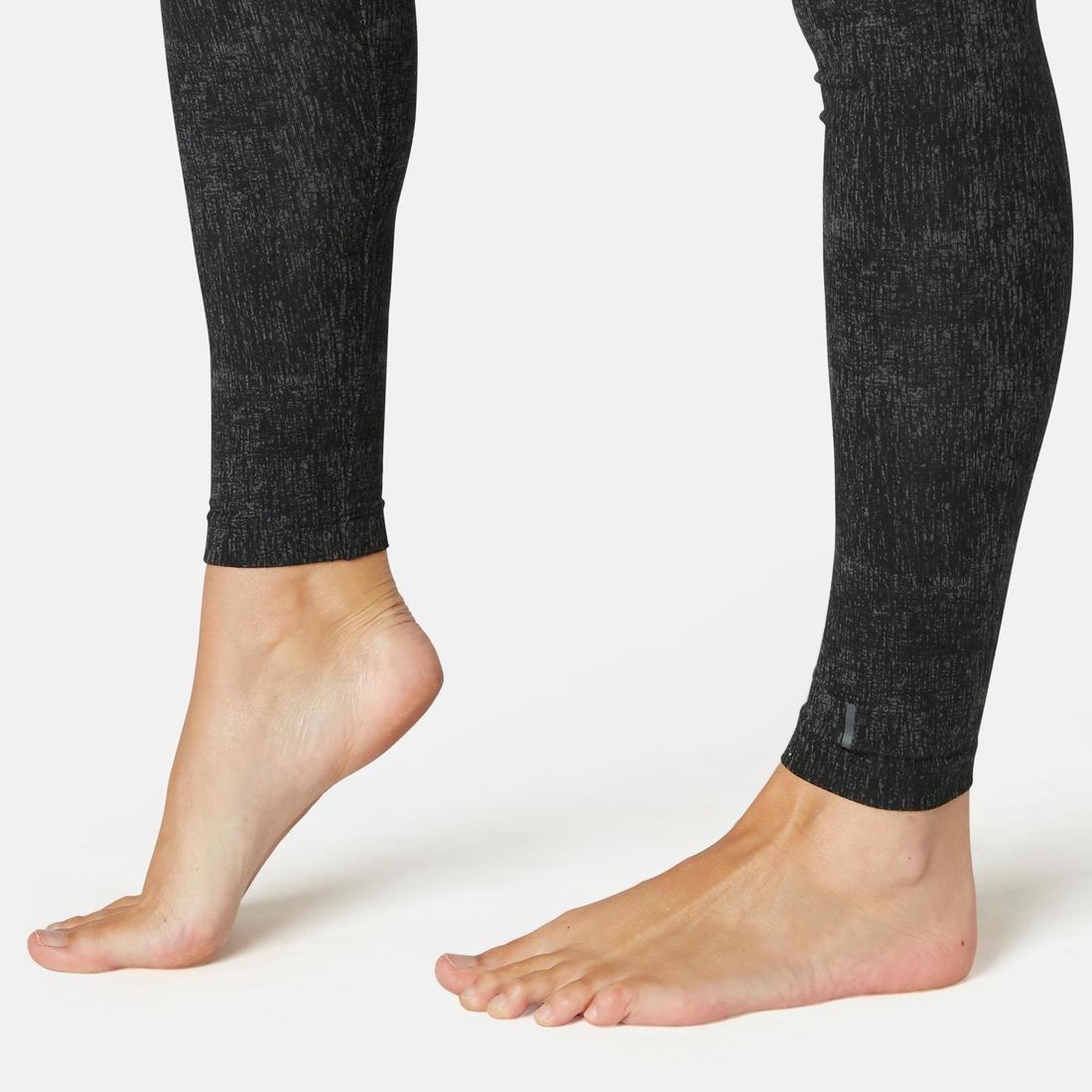500   Womens Slim-Fit Gym Stretching Leggings, Navy Blue, , large image number 11