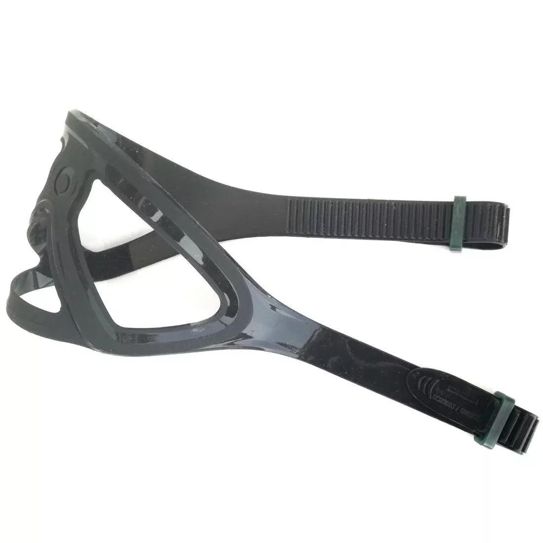 BLACK Black free-diving, spearfishing mask strap, No Color, medium