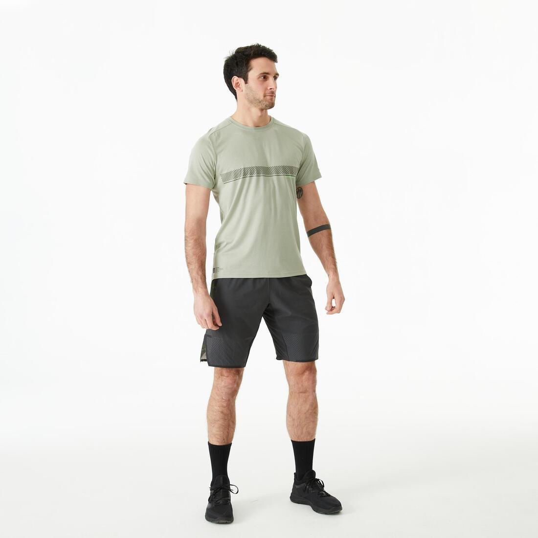 Mens Cross-Training Shorts, Green, No Color, large image number 12