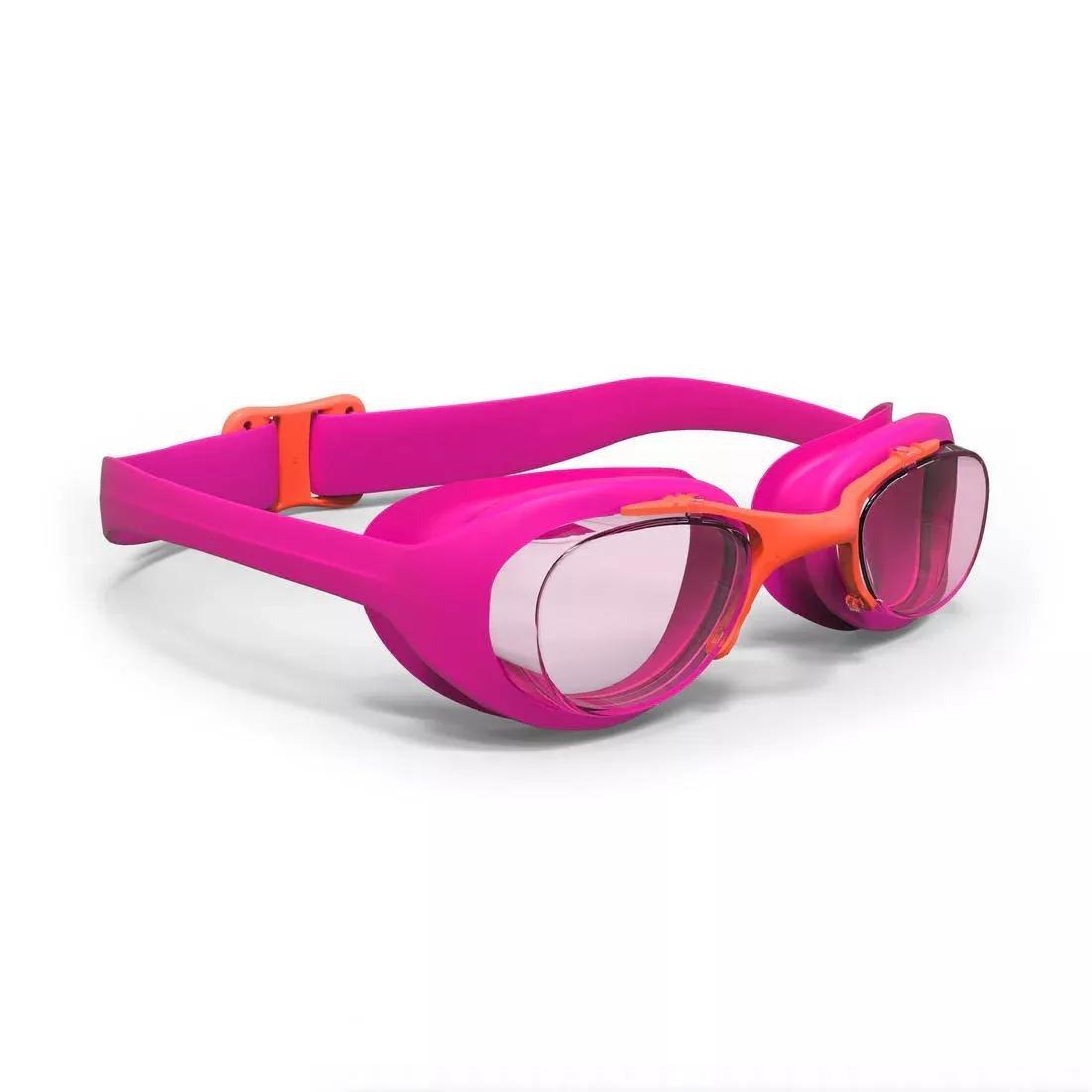 Clear Swimming Goggles, Pink, No Color, medium