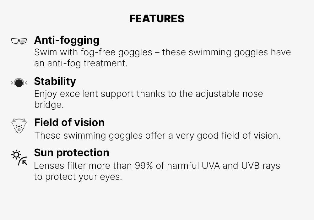 Clear Swimming Goggles, Pink, No Color, medium