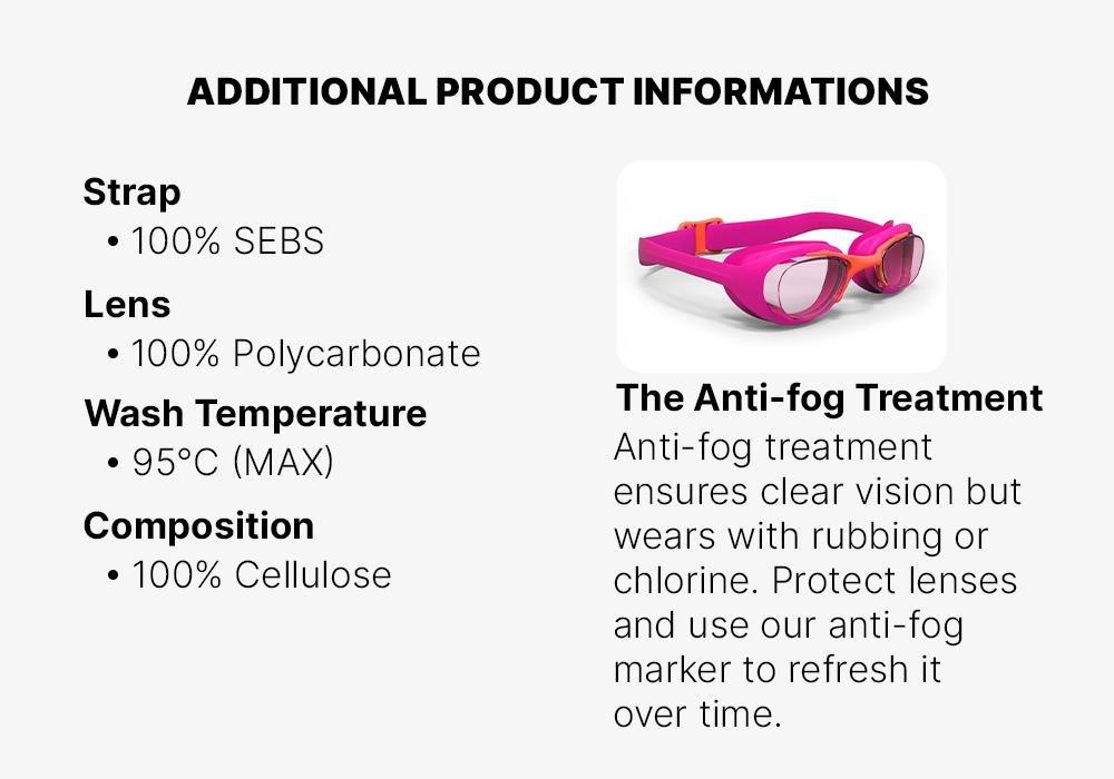 Clear Swimming Goggles, Pink, No Color, medium