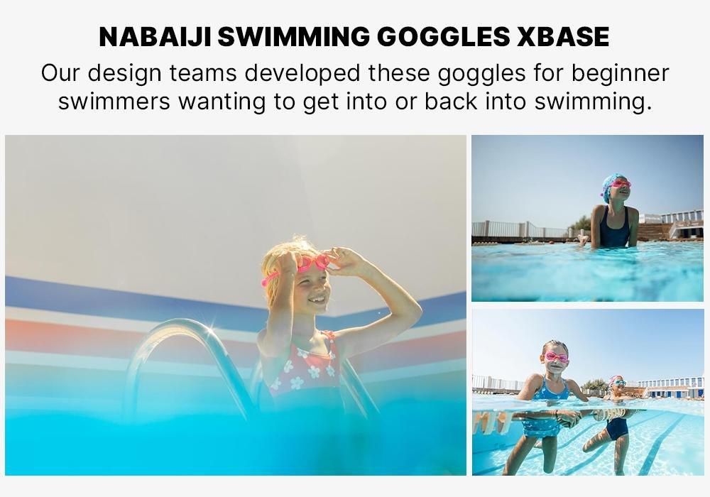 Clear Swimming Goggles, Pink, No Color, medium