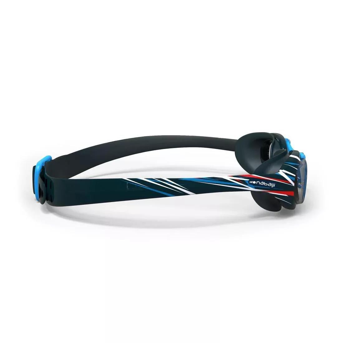 Unisex Swimming Goggles Xbase 100 Print - Clear Lenses, Navy, No Color, large image number 5