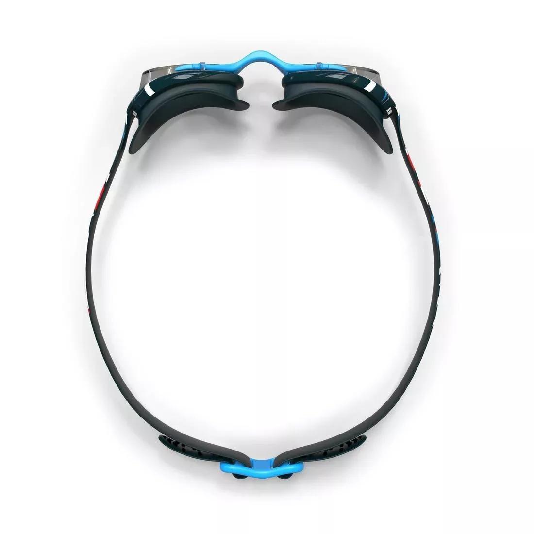 Unisex Swimming Goggles Xbase 100 Print - Clear Lenses, Navy, No Color, large image number 7