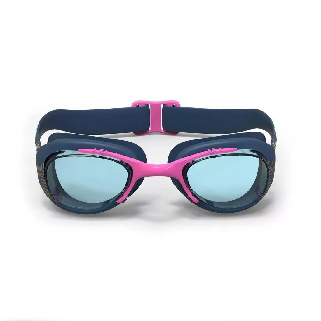 Unisex Swimming Goggles Xbase 100 Print - Clear Lenses, Navy, No Color, large image number 10