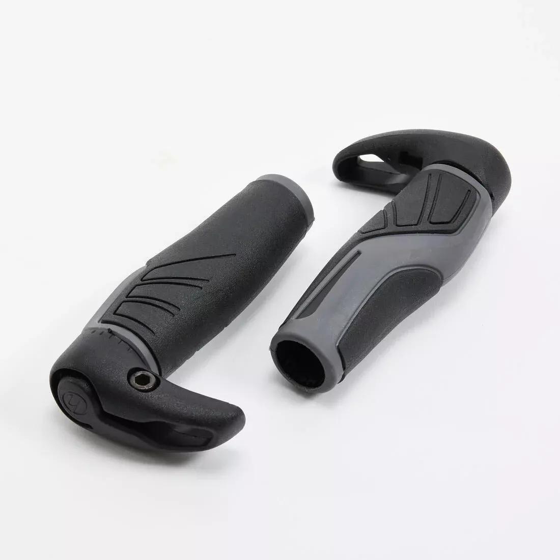 Ergonomic Bike Grips With Bar Ends, No Color, large image number 0