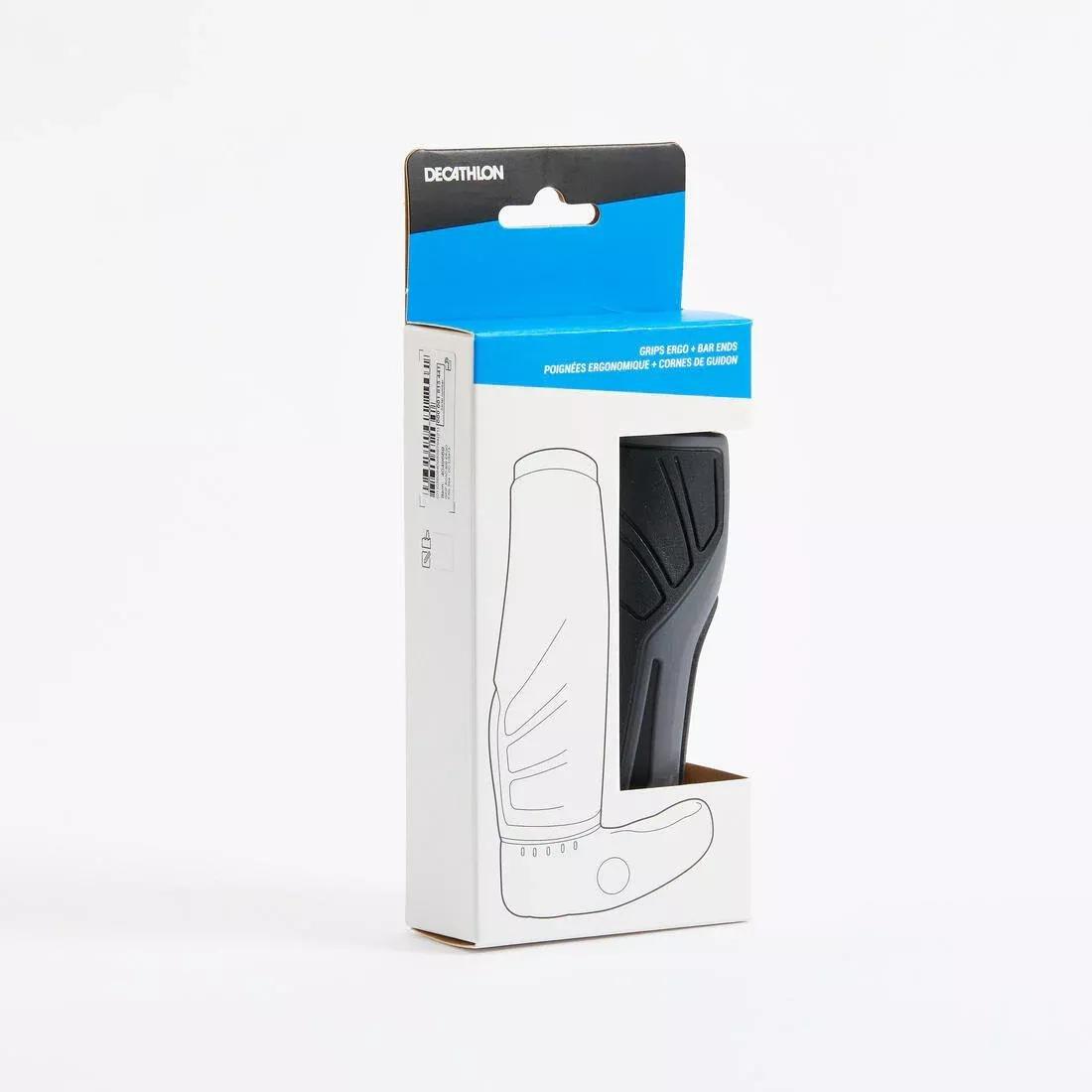 Ergonomic Bike Grips With Bar Ends, No Color, large image number 2