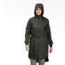 QUECHUA - Women's Long Waterproof Hiking Jacket - Raincut Long, BLACK